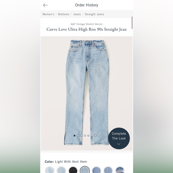 Abercrombie Curve Love Ultra High Rise 90s Straight Jean - Picture 6 of 6